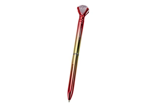 Kulpenna med diamantdekor, blått bläck, 16 cm, CE/EN71, 3+