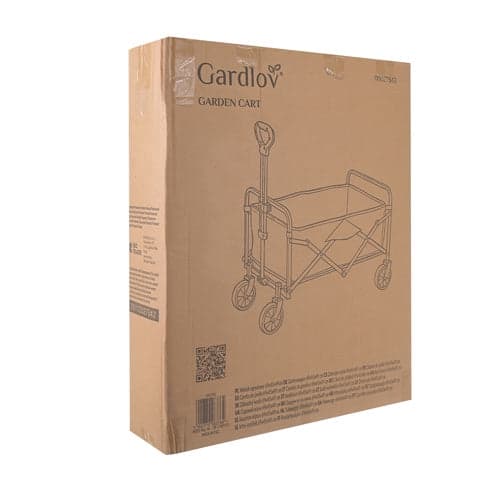 Sammenklappelig havevogn 90L 100 kg 4 hjul 360° drejelige sort