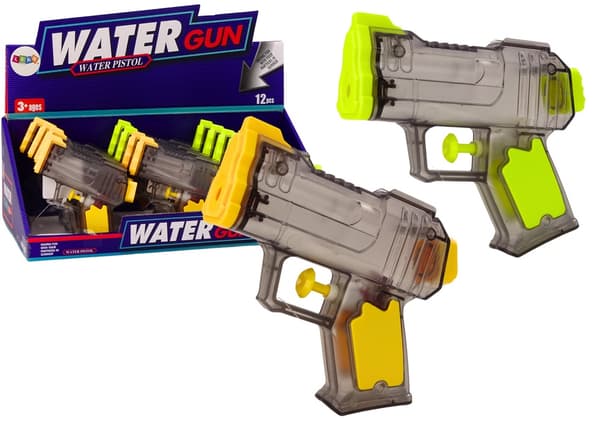 Vattenpistol leksak 13 cm transparent gul/orange, 1-pack (slumpfärg)