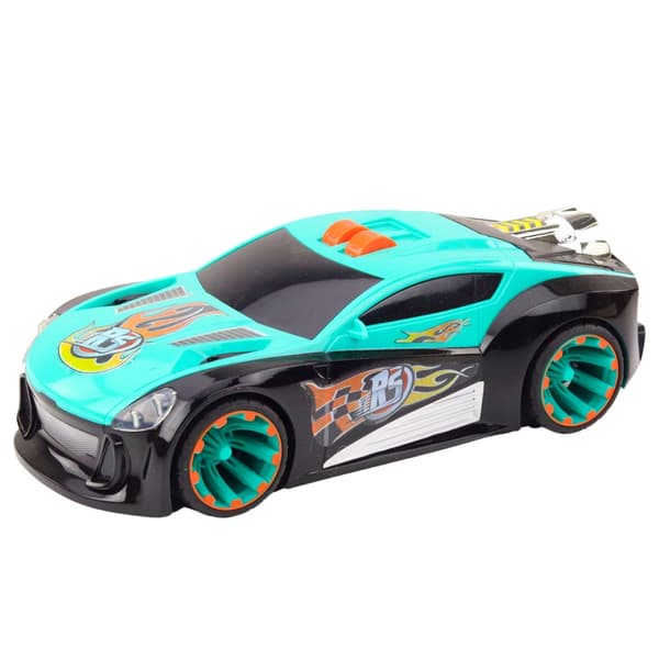 Legetøjsracerbil med lys og lyd, turbo/acceleration, 24 cm