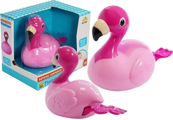 Kylpylelu flamingo, vaaleanpunainen, kelluva lapsille