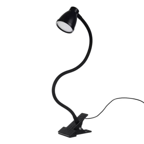 Skrivebordslampe med klemme LED 3 lysfarver 10 niveauer USB 5W
