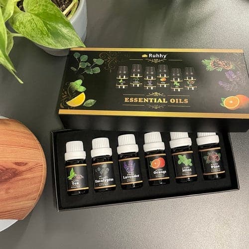 Duftolier sæt 6x10 ml vandopløselige til diffuser/luftfugter