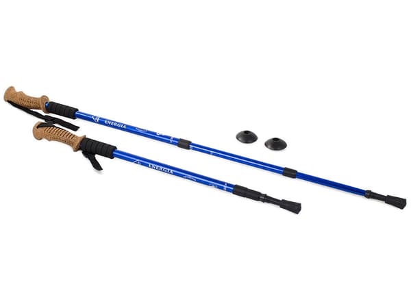 Nordic walking-stave teleskop 64–135 cm aluminium blå 1 par