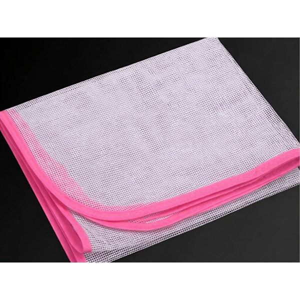 Strykskydd i mesh 50x30 cm rosa med elastisk handrem