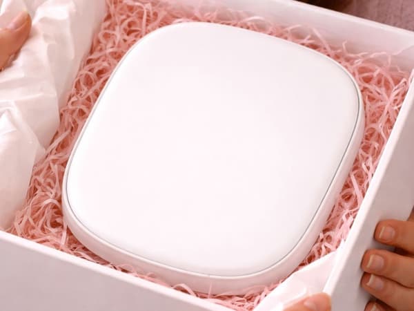 LED-makeupspejl 17x17 cm foldbart med 3 lysindstillinger USB-C genopladelig