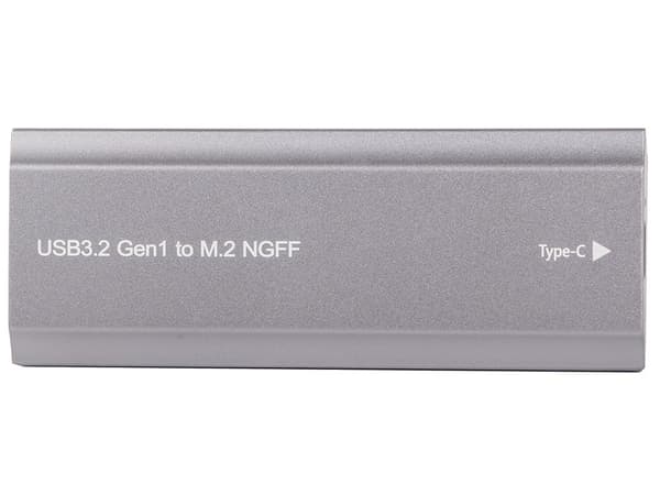 M.2 SATA NGFF SSD-adapterikotelo USB 3.1/USB-C 2230-2280 hopea