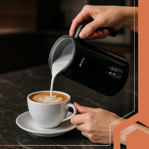 Mælkeskummer 400W 160/350 ml 65/75°C sort med roterende base