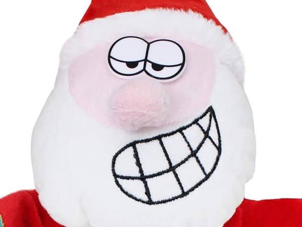 Dansande och sjungande jultomte med sugkoppar 30 cm