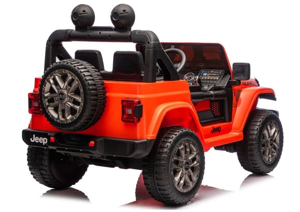 Batteridriven åkbil Jeep Rubicon 4x4 för barn, orange