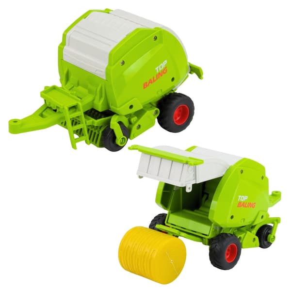RC traktor med baler 1:24 2.4 GHz LED-lys 3.7V batteri
