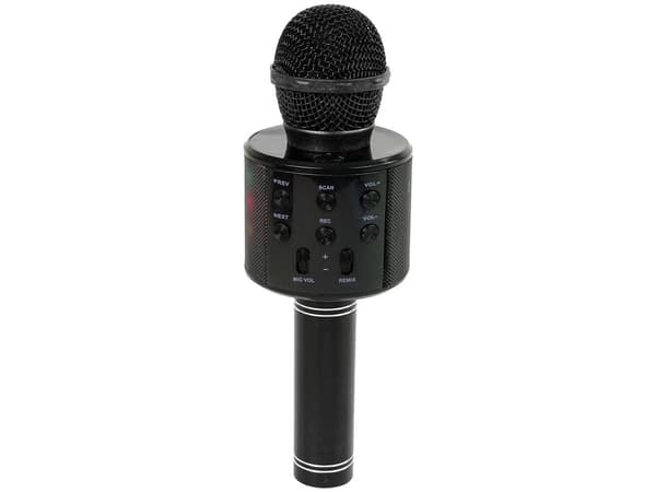 Trådløs karaoke-mikrofon Bluetooth med højttaler og LED, 5W