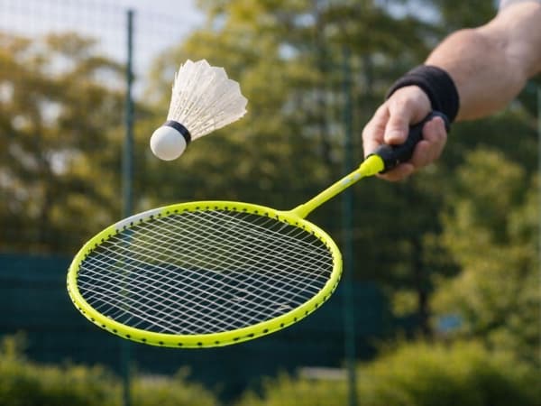 Badmintonmailasetti 2 kpl 65 cm, vihreä, kotelolla