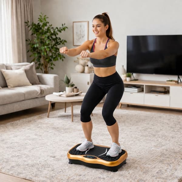 Vibrationsplatform til træning 120 niveauer Bluetooth 150 kg inkl. bånd