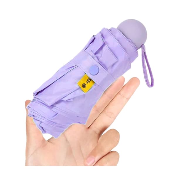 Vikbart UV-paraply UPF 50+ 90 cm pastelllila med fodral