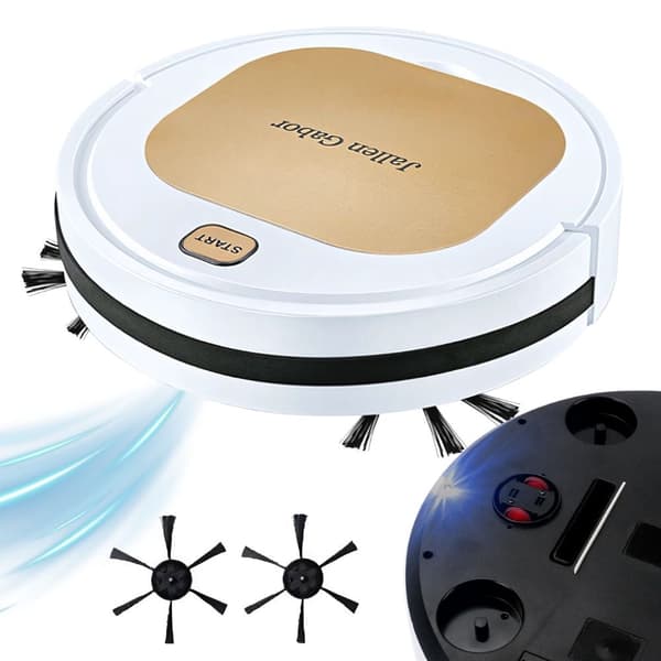 Robotdammsugare med moppfunktion 28 cm USB-laddning 90 min drift