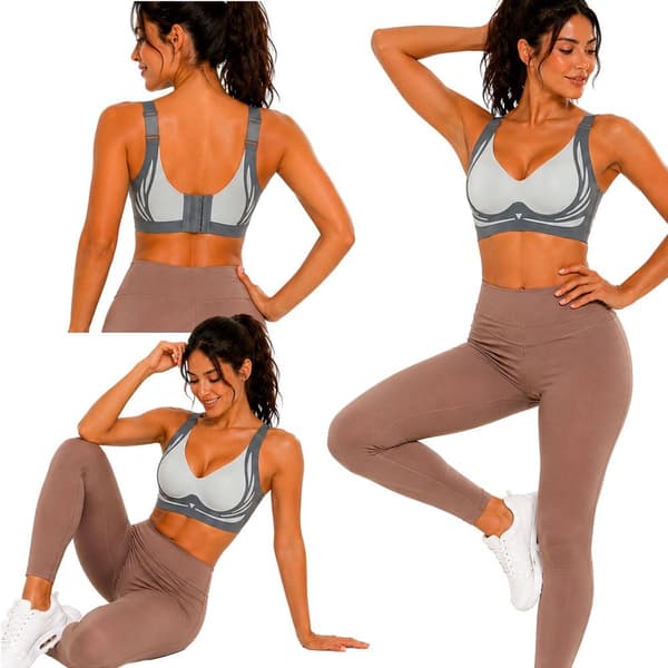 Urheiluliivit push-up tyynyillä XL harmaa 80% nylon/20% spandex