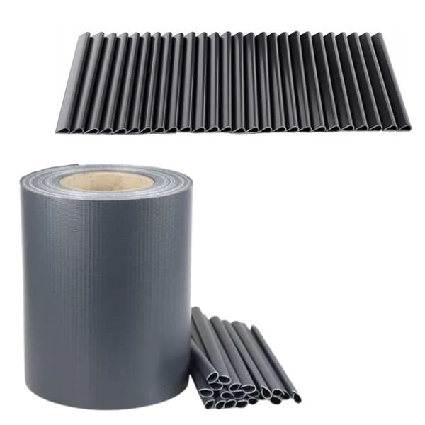 Hegnstrimmel PVC 19 cm x 35 m grafit inkl. 20 monteringsclips