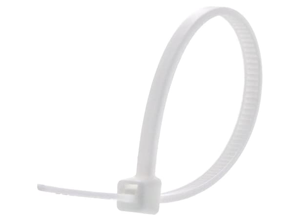 Kabelbindere i nylon 2,5x100 mm hvid 100-pack