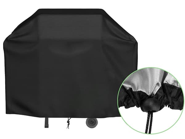 Grillovertræk vandtæt sort 250 x 120 cm med opbevaringspose