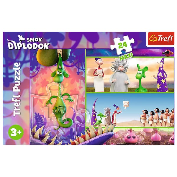 Pussel 24 bitar för små barn Diplodocus Dragon 600x400 mm
