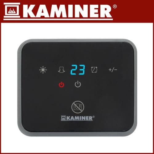 Keramisk elektrisk varmeblæser 1500W med LED-display, timer, sort