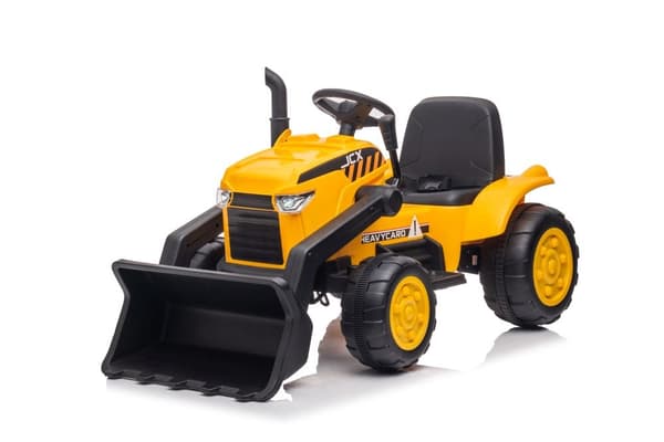 Batteridriven lektraktor med släp S617 gul för barn