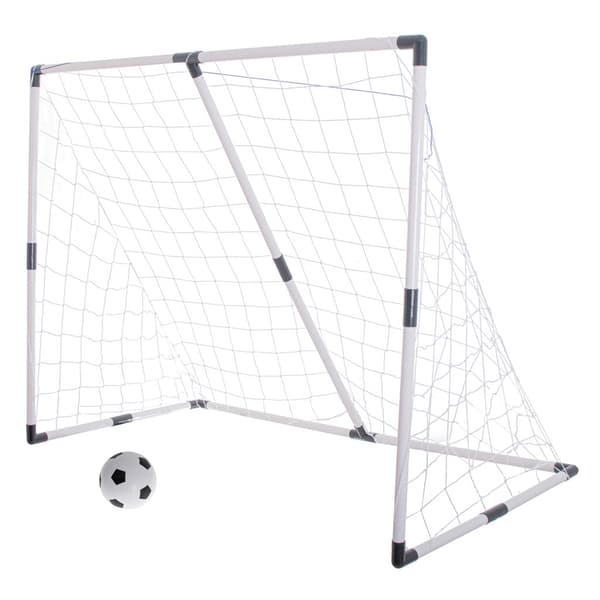 Fodboldmål sæt 185x120 cm, 1 stort/2 små, med bold og pumpe