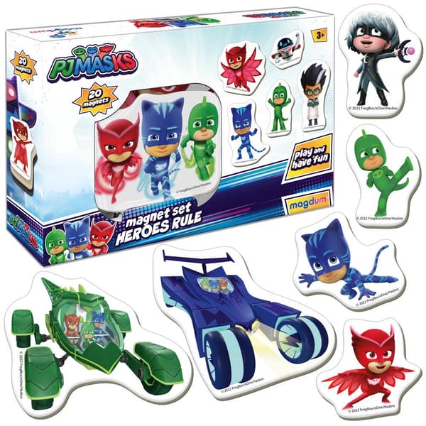 Pj Masks magnetset 20-pack magneter för barn 3+ (ca 3–8 cm)