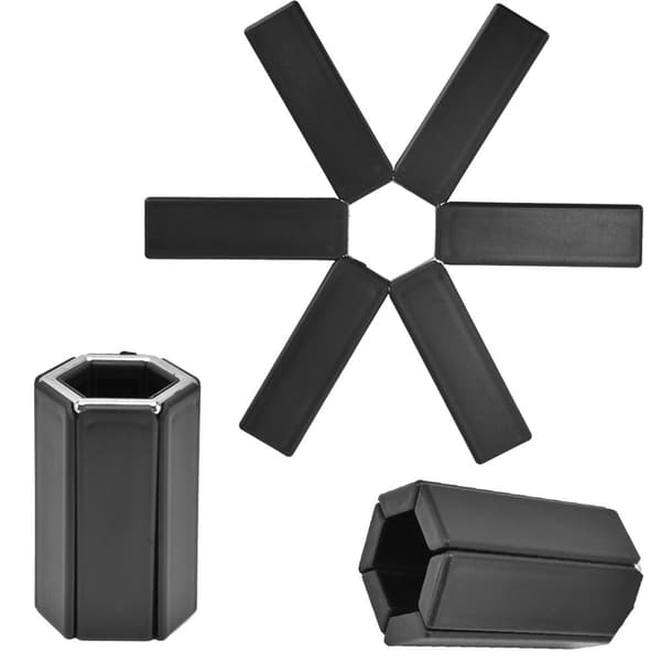 Sammenfoldeligt grydeunderlag 19 cm varmebestandigt 220°C, sort