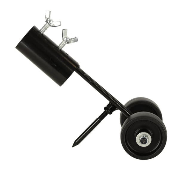 Ukrudtsrenser til mos med hjul, stål, til skaft Ø28 mm Black