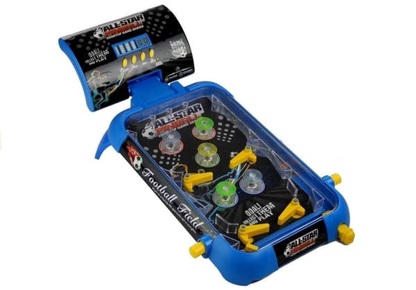 Flipperspil bordmodel med LCD-display og lamper, blå 53,5 cm