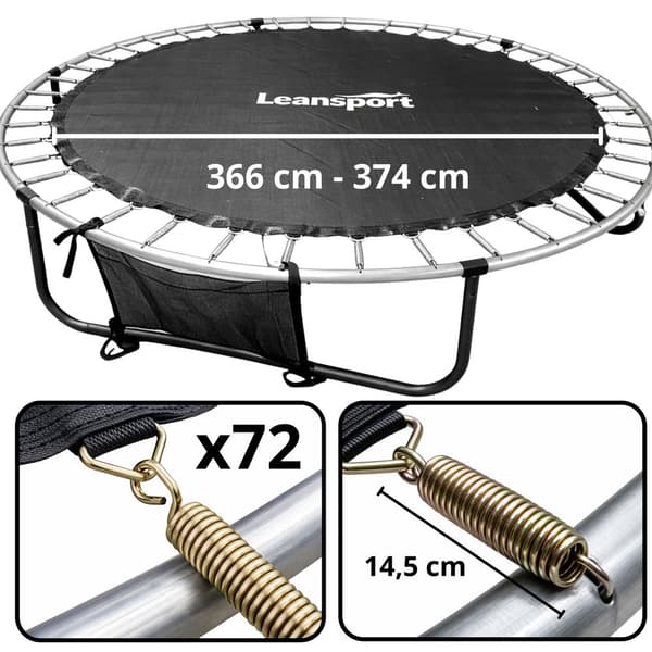Trampolinmåtte 12FT 366-374 cm til 72 fjedre, reservedel