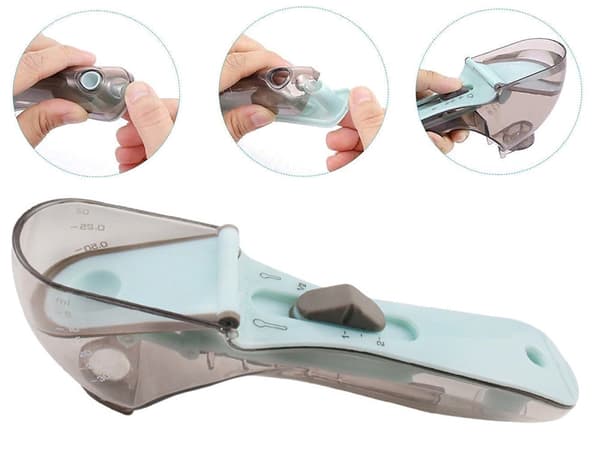 Justerbare måleskeer 2-pack 5–30 ml & 30–130 ml blå