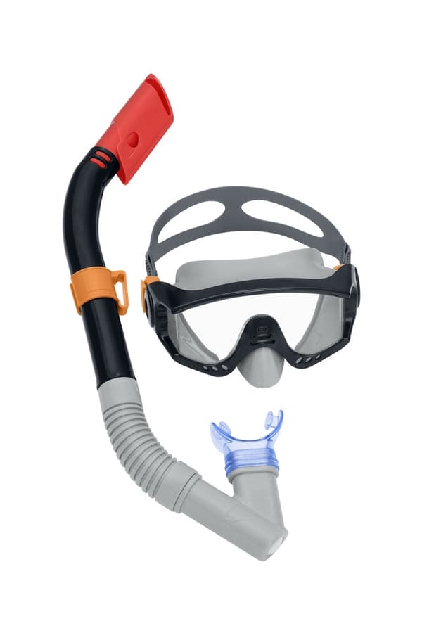 Dykset mask snorkel fenor 41-46, härdat glas, UV-skydd, 14+