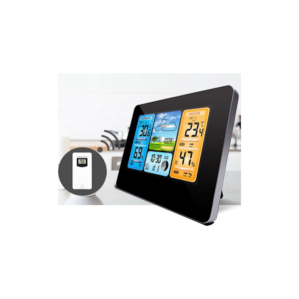Trådlös väderstation med extern sensor LCD termometer/hygrometer