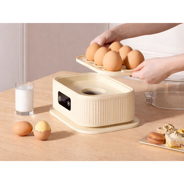 Äggkokare 6 ägg 200 W med timer display hårdhetskontroll