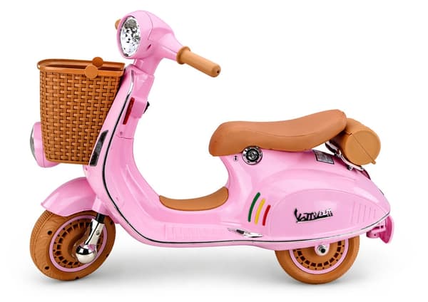 Batteridriven scooter Vespa XW-03 rosa, lättviktsmodell