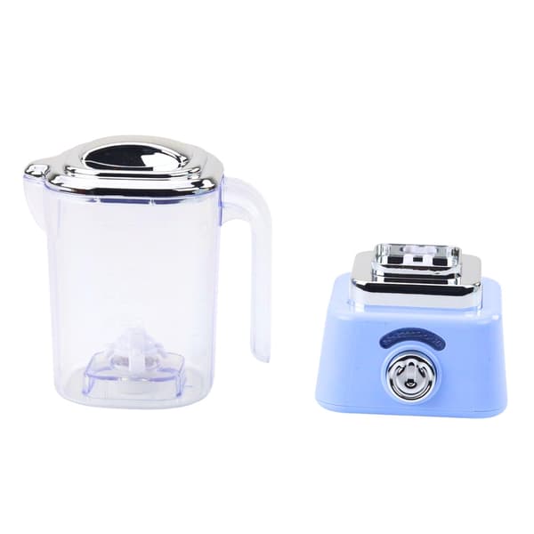 Legetøjsblender til børn blå/silver med lyseffekter 350 ml kande
