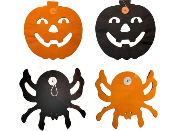 Halloween guirlande papir græskar/edderkop orange/sort 3 m