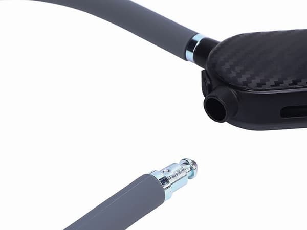 Magnetisk mobilholder til halsen/nakken silikone sort 66 cm med rem