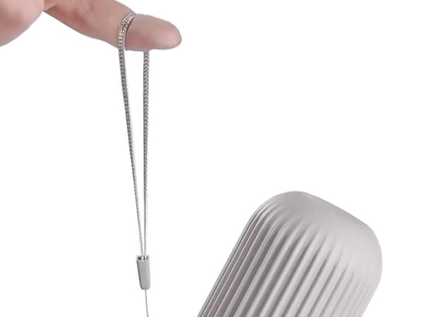 Tandbørsteetui rejseetui med rem og kopfunktion grå 19 x 5,5 cm