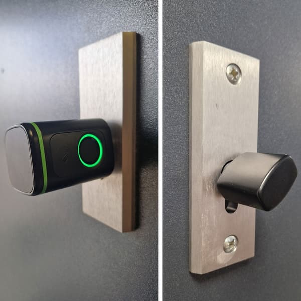Smart dörrlås med fingeravtryck RFID app och nyckel, för 30-60 mm dörr