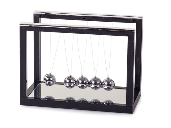 Newtonin heiluri 5 palloa peilijalustalla 15 cm
