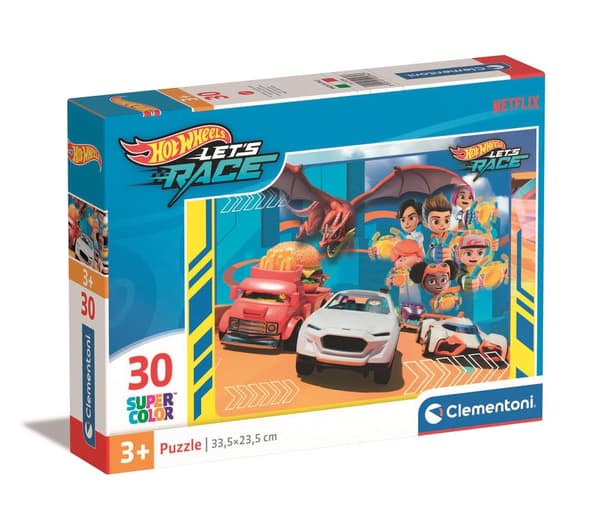 Palapeli 30 palaa Hot Wheels lapsille 3+ 33,5x23,5 cm