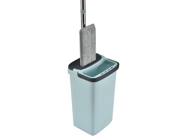 Moppe med udvredningsspand tokammer inkl. 3 mikrofiberklude
