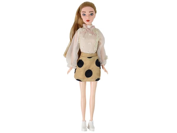 Dukke Emily 30 cm med kat, som laver lyd, og guitar, 3+ år