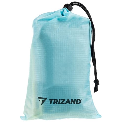 XXL strand- og picnic-tæppe 208x208 cm vandafvisende polyester grå-blå