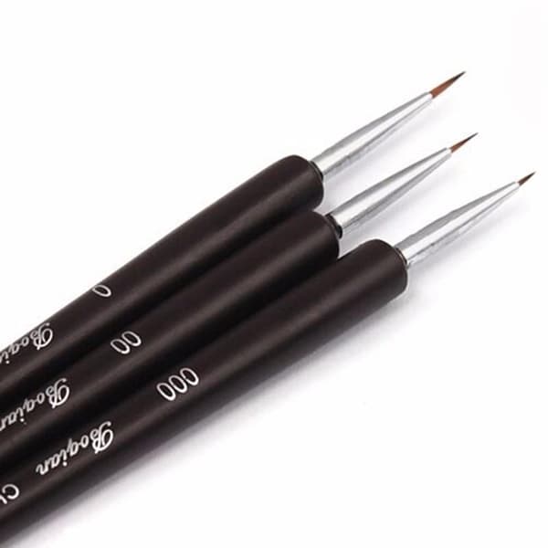 Perfect Nail Art Set - 3 Nail Art Brushes & 5 Dotting Tools