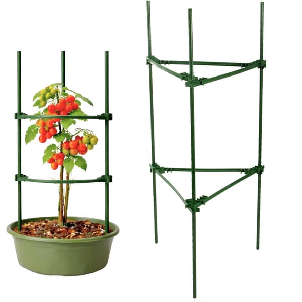 Trekantet plantesupport plast grøn 60 cm 1-pak